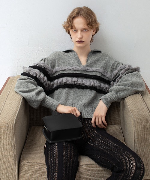 leinwande（ラインヴァンド） ニット セーター Textured Ruffle Sleeve