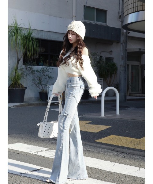 Darich（ダーリッチ） ジーンズ デニム デニムパンツ ピコレースハイ