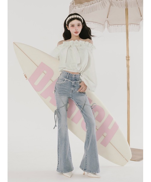 Darich（ダーリッチ） ジーンズ デニム デニムパンツ ピコレースハイ