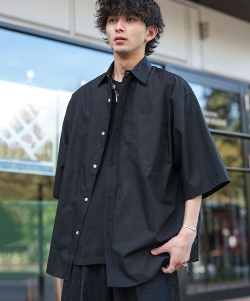 ADMIX/ATELIER SAB MEN シャツ 高密度コットンブロード / ワイドルーズ