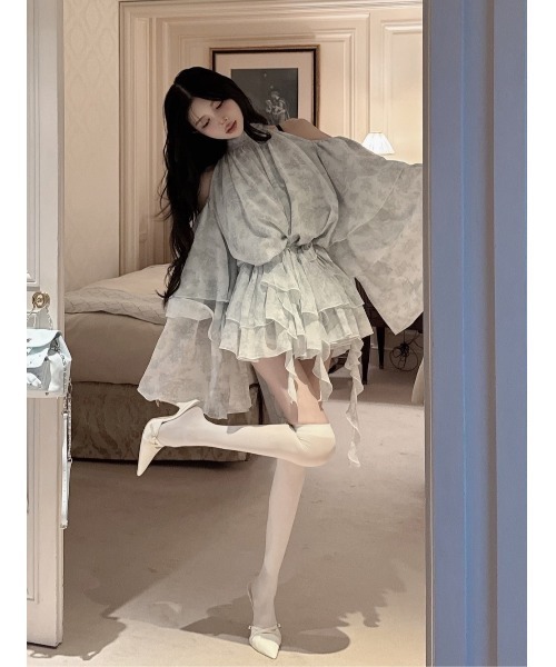 Darich（ダーリッチ） ワンピース トワルドジュイシフォンフリルミニ