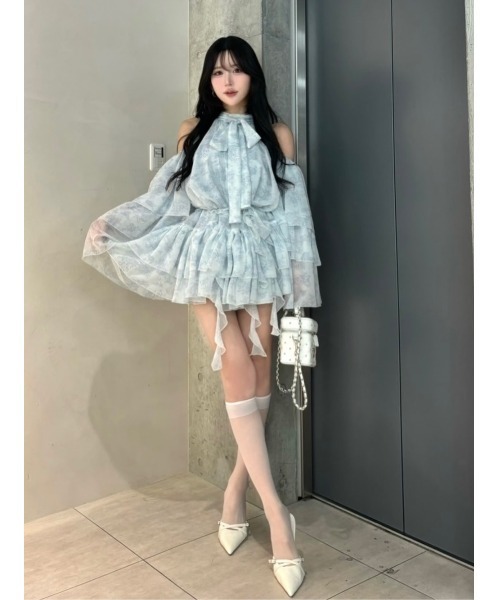 Darich（ダーリッチ） ワンピース トワルドジュイシフォンフリルミニ