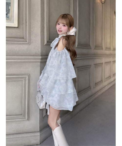 Darich（ダーリッチ） ワンピース トワルドジュイシフォンフリルミニ