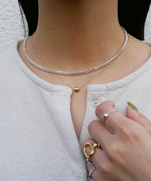 e.m.（イーエム） ネックレス SILVER925 LOVEチェーンネックレス