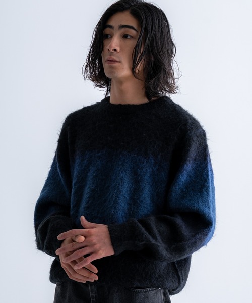 SINSS セーター ニット Wool blend gradation knit / ウールブレンド