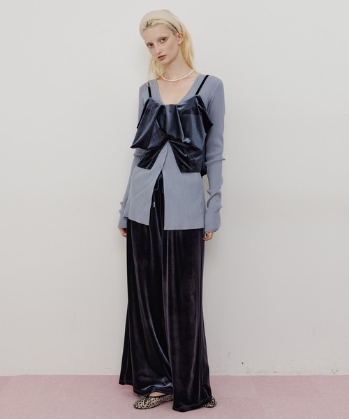 LA BELLE ETUDE（ラベルエチュード） BIGベロアリボンモチーフビスチェ