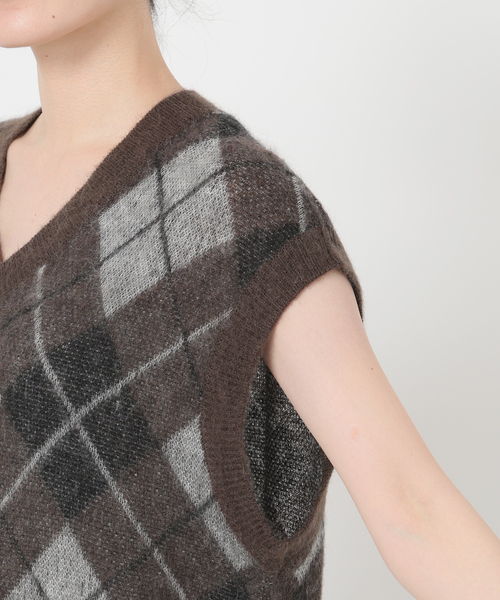 FRAMeWORK（フレームワーク） ベスト ジレ アーガイルベスト