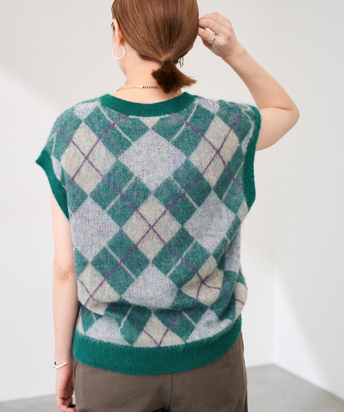 FRAMeWORK（フレームワーク） ベスト ジレ アーガイルベスト