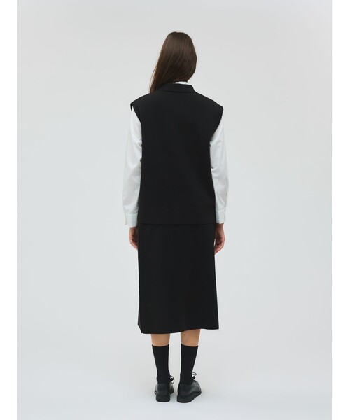 mizuiroind（ミズイロインド） ベスト ジレ 襟付きワイドベスト