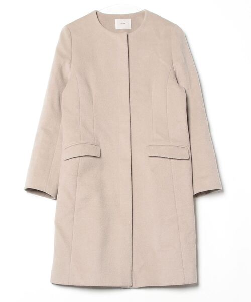 IENA（イエナ） ノーカラーコート 38 ベージュ レディース : ZOZOTOWN