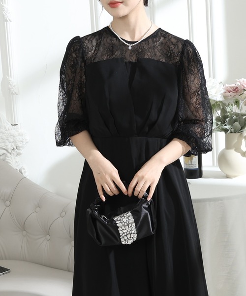 Lace Ladies（レースレディース） ドレス ビスチェ風 レース 切り替え