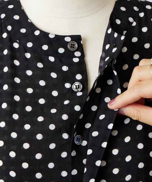BEARDSLEY（ビアズリー） ブラウス シャツ ドットギャザーチュニック