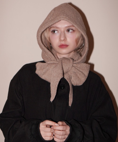 IMARI ニット帽 ニットキャップ 「 IMARI / イマリ 」 3WAY フード