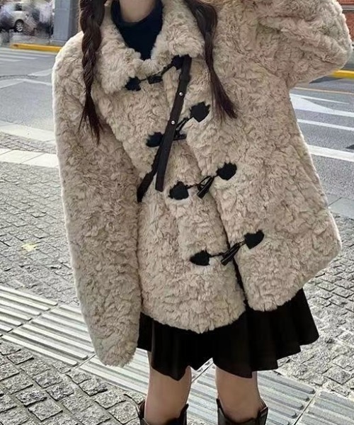 VIVIENNE TAM ダッフルコート ビビアンタム ファー付き アイボリー