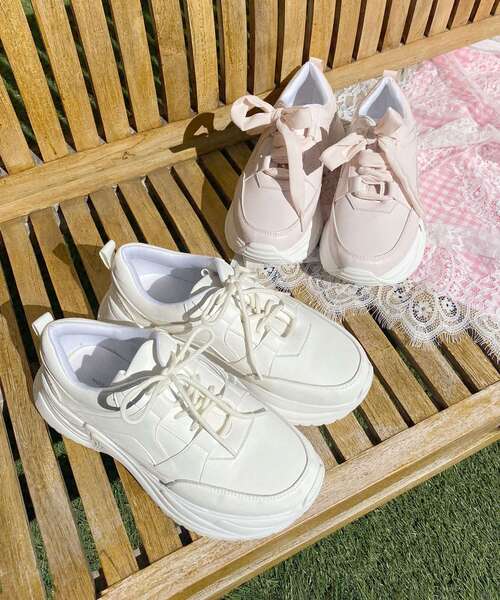 MAJESTIC LEGON（マジェスティックレゴン） スニーカー 厚底2WAYリボン