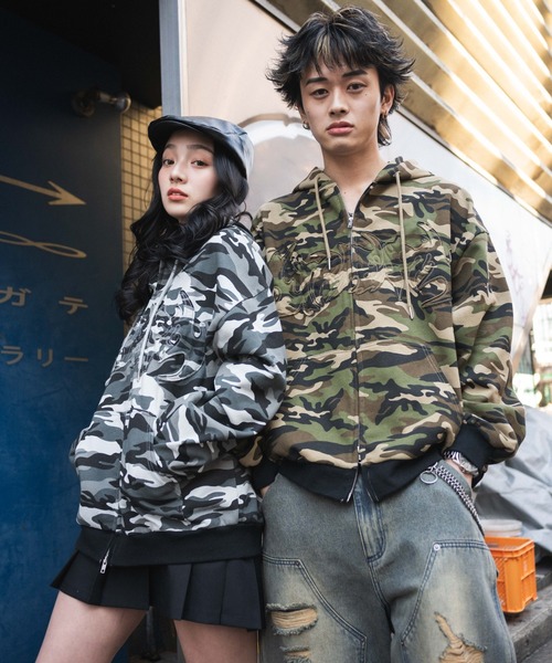 LTR DEPTH パーカー LTR DEPTH/カモフラグラフィックZIPパーカー