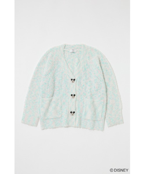 Disney SERIES CREATED by MUS カーディガン MD FACE BUTTON CD