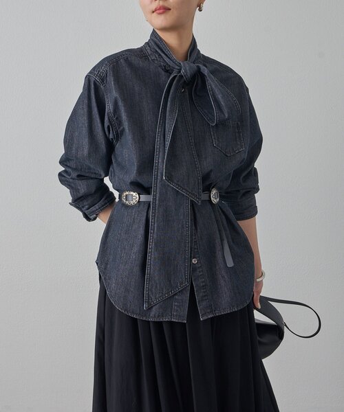 Loungedress（ラウンジドレス） ブラウス シャツ デニムボウタイ