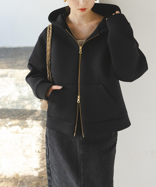 NOBLE（ノーブル） パーカー ダンボールニットフーデットパーカー