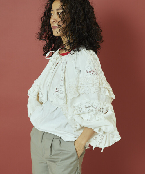 Freada（フリーダ） ブラウス シャツ 2WAYレースボレロ ＆ チャップス