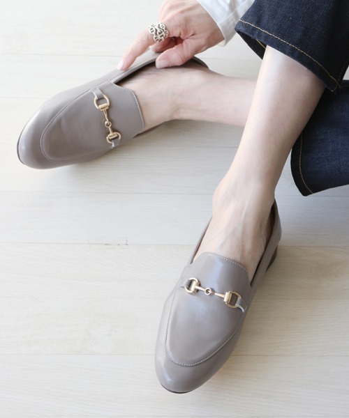 Fin（フィン） ローファー 本革2WAYビットローファー レディース