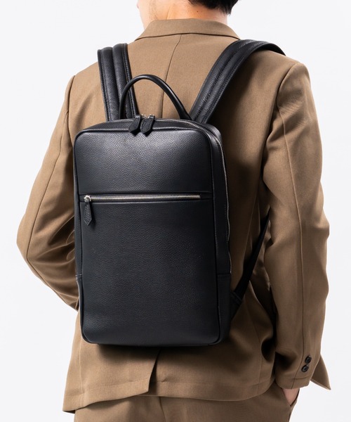 MURA（ムラ） デイバック リュック 薄マチ ダブルジッパー シュリンク