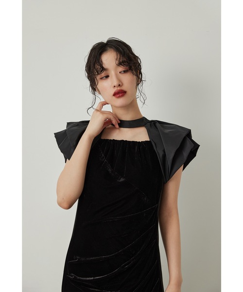 niana（ニアナ） ドレス ドレープベロアドレス ドット パーティー