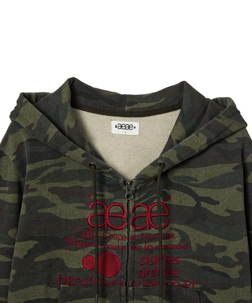 aeae パーカー WEB LOGO CROP HOOD ZIP UP レディース メンズ