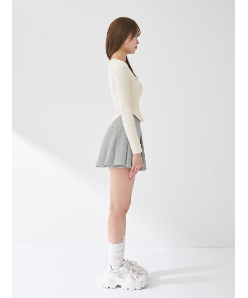 Darich（ダーリッチ） スカート カラーラメスウェットプリーツミニ