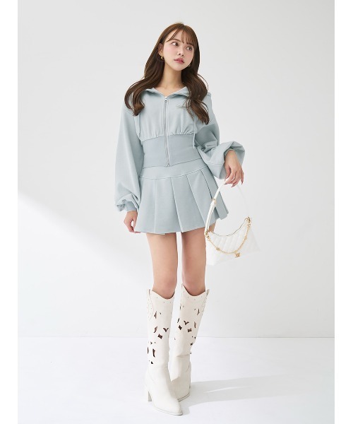 Darich（ダーリッチ） スカート カラーラメスウェットプリーツミニ