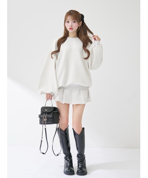 Darich（ダーリッチ） スカート カラーラメスウェットプリーツミニ