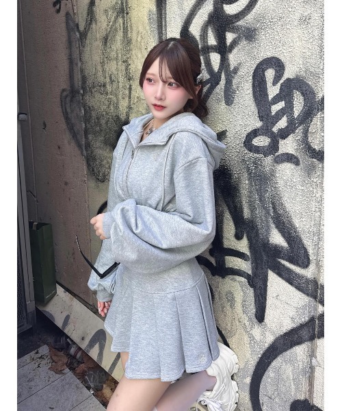 Darich（ダーリッチ） スカート カラーラメスウェットプリーツミニ