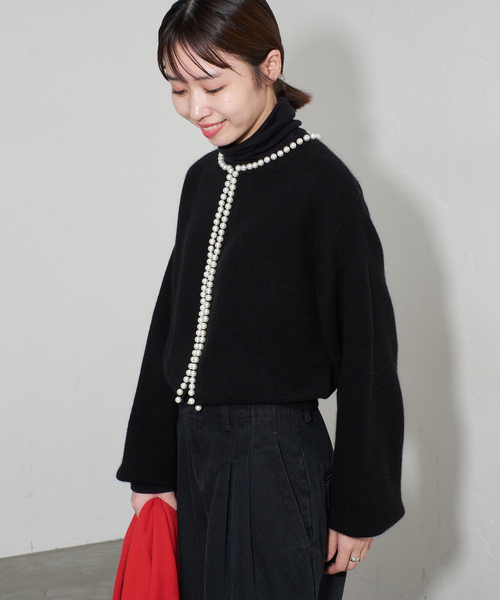 SLOBE IENA（スローブイエナ） カーディガン パールカーディガン