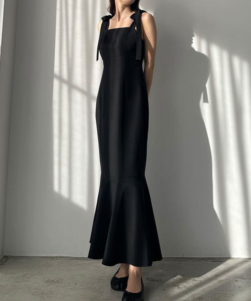 Louere（ルエレ） ワンピース ショルダーリボンマーメイドキャミ