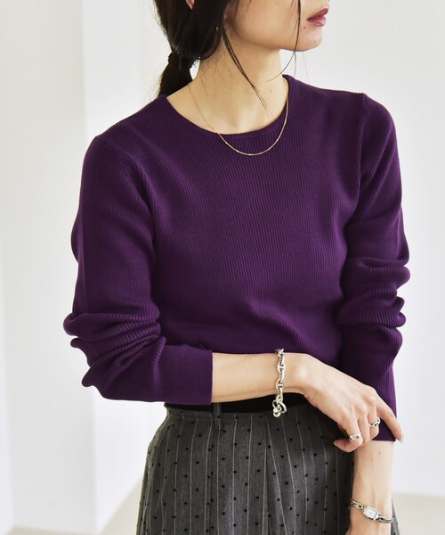 quaranciel ニット セーター quaranciel:「手洗い可能」コットン リブ