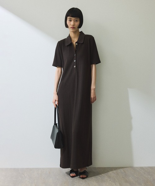 ADAM ET ROPE'（アダムエロペ） シャツワンピース 「WEB限定」ハーフ