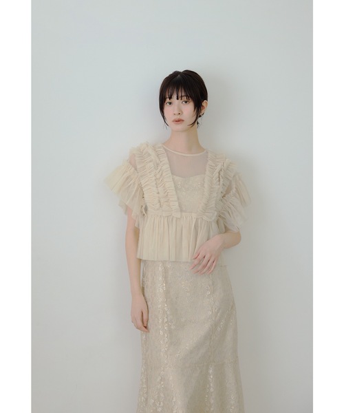 niana（ニアナ） ドレス 「低身長用サイズあり」チュールフリル