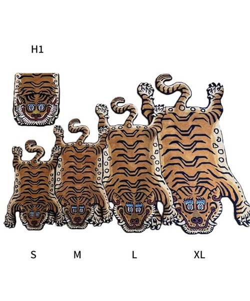 HIGHTIDE（ハイタイド） ラグ ラグマット Tibetan Tiger Rug H1-75