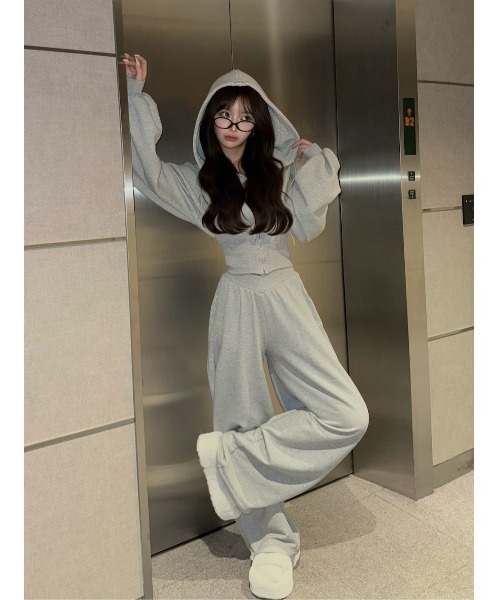 Darich（ダーリッチ） パーカー カラーラメスウェットコルセット