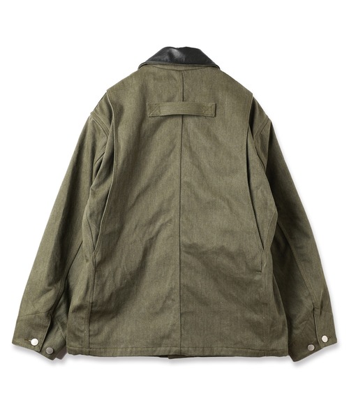 JieDa（ジエダ） カバーオール LEATHER COLLAR FADE COVERALL メンズ