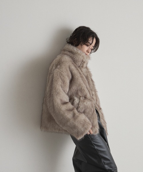&. NOSTALGIA（ノスタルジア） コート アウター フェイクファー