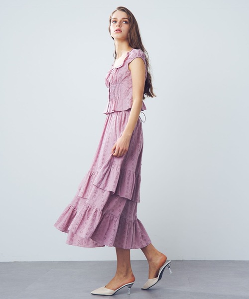 DEICY（デイシー） ブラウス シャツ コットンレースフリルブラウス