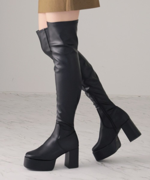 VIVIAN（ヴィヴィアン） ブーツ 厚底プラットフォームストレッチ