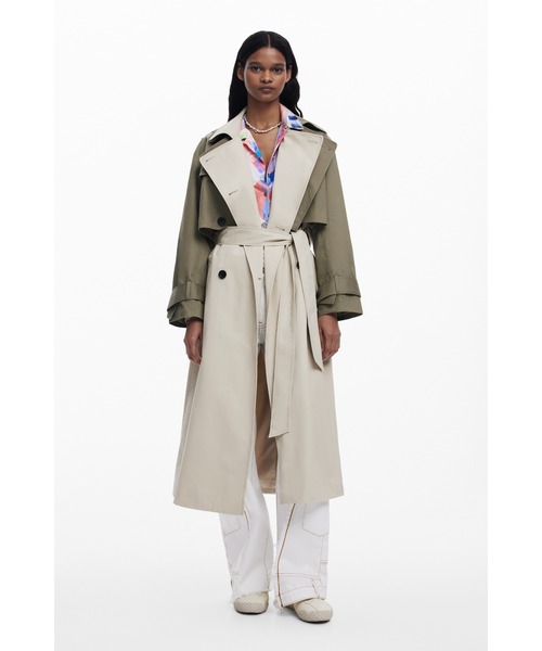 Desigual（デシグアル） トレンチコート コート バイカラートレンチ