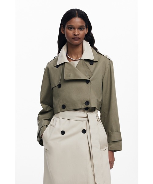 Desigual（デシグアル） トレンチコート コート バイカラートレンチ