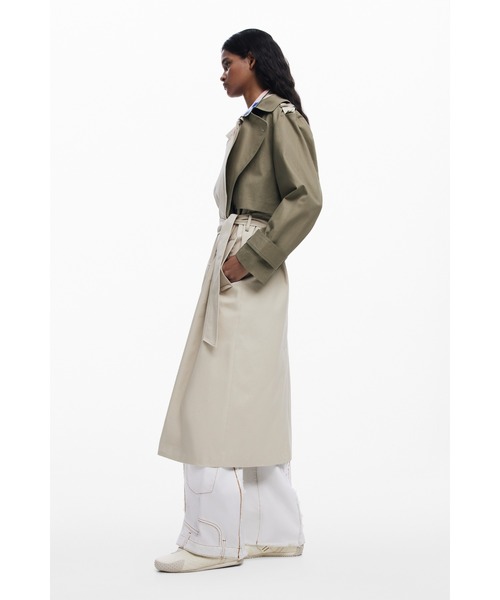 Desigual（デシグアル） トレンチコート コート バイカラートレンチ