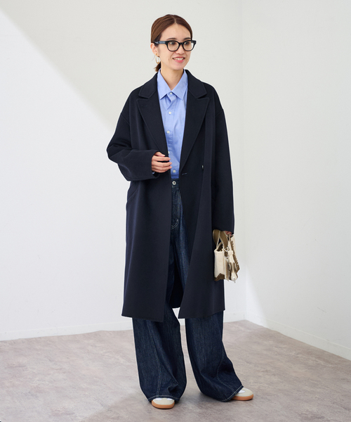 フレームワーク ハミルトン ラムウール ダブルチェスターコート 38