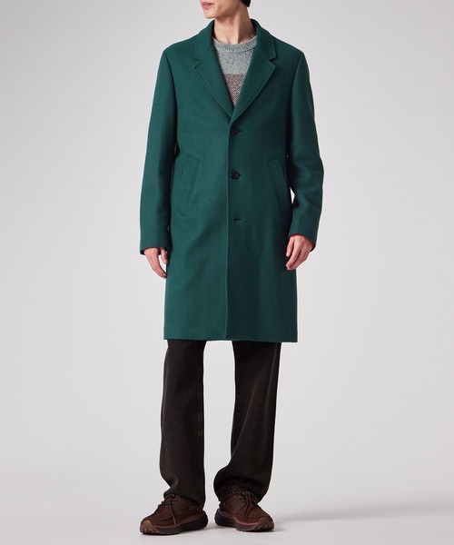 PS Paul Smith チェスターコート コート ブラッシュドメルトンツイル