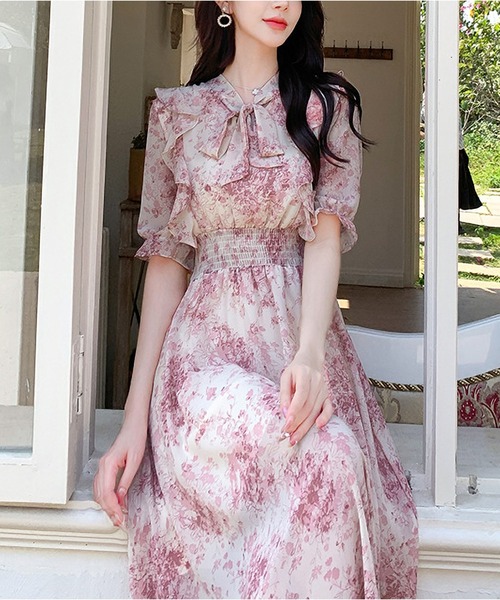 BLANC FICELLE ワンピース シフォン ワンピース : ZOZOTOWN Yahoo!店