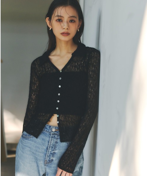 anuans（アニュアンス） ポロシャツ ポロ 「ZOZO限定」ウールレース